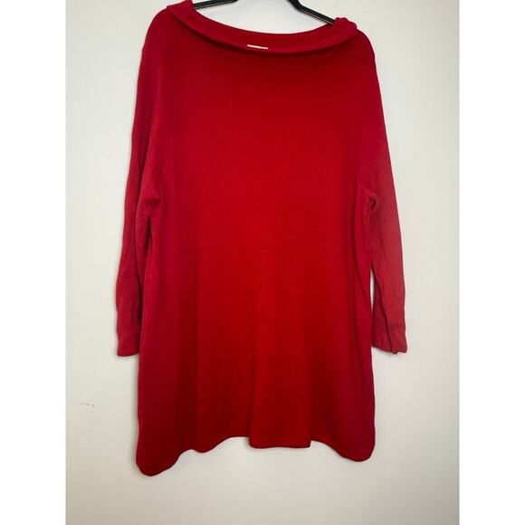 Talbots Red Tunic Sweater Size 2X Mock Turtleneck - Picture 2 of 8